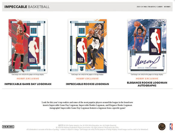 2023-24 Panini Impeccable Basketball 3 Box Case PYT #1