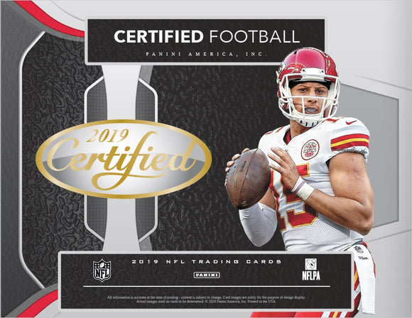 2019 Panini Certified Football FOTL PYT #2 (6 BOX BREAK)
